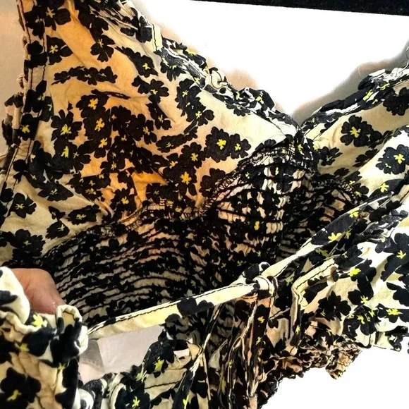 Topshop Women’s V-Neck Cropped Top Floral Sleeveless Size 8 - Picture 4 of 7